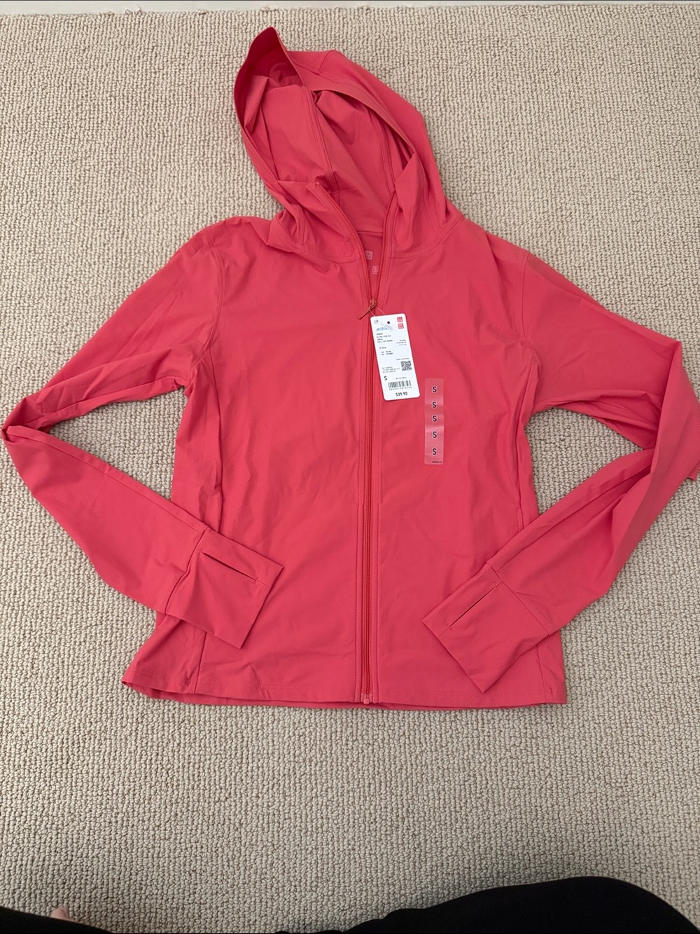 NWT Uniqlo Ultra Stretch AIRism UV Protection Full-Zip Hoodie. Size Small - Picture 5 of 5